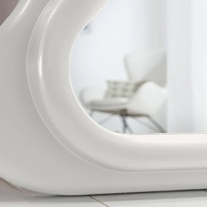 Oglinda de perete design modern CURVY 160cm, alb A-45942 VC - Img 6