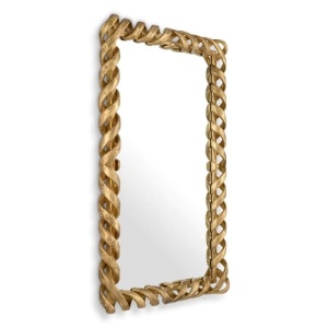 Oglinda decorativa design LUX Casone auriu, 141x93cm