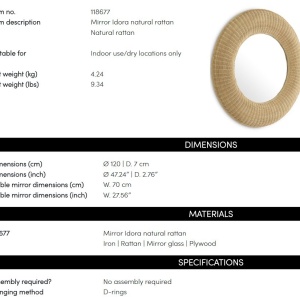 Oglinda decorativa design LUX Idora 120cm - Img 7