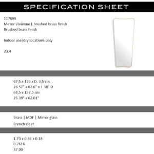 Oglinda decorativa design LUX Vivienne 67,5x159cm - Img 4