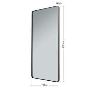 Oglinda decorativa design modern CARLO negru 152-76cm - Img 9