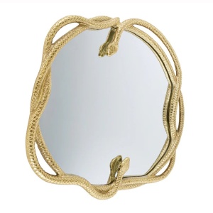 Oglinda decorativa design sarpe auriu SNAKE L 50cm