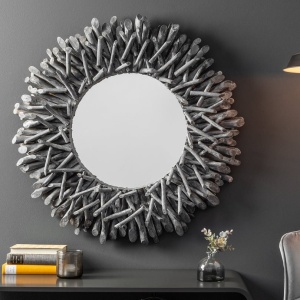 Oglinda decorativa Riverside 80cm gri