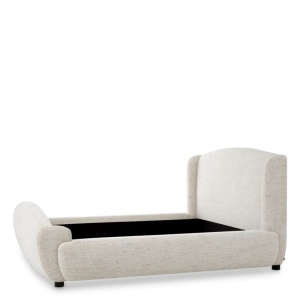 Pat dublu tapitat design elegant LUX Mellory, Seashell off-white - Img 3