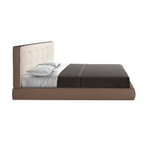 Pat dublu tapitat design LUX Brown, 180x200cm - Img 8