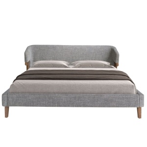 Pat dublu tapitat design LUX Grey-Walnut, 180x200cm - Img 5