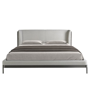Pat dublu tapitat design LUX Light grey 180x200cm - Img 6