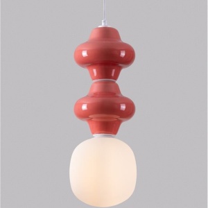 Pendul ceramic design modern CHIC rosu 152141 universul-luminii.ro
