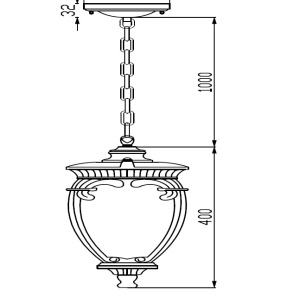 Pendul de exterior protectie IP44, Fleur bronz antic 100751 universul-luminii.ro