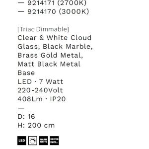 Pendul decorativ LED 2700K DORIN negru - Img 8