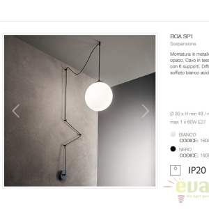 Pendul design modern BOA SP1 NERO 160856 57381 universul-luminii.ro
