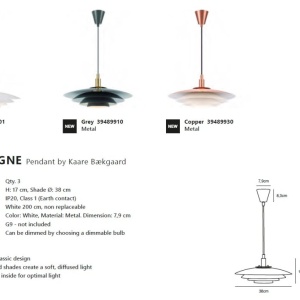 Pendul design modern Bretagne 38 cupru 115001 universul-luminii.ro