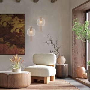 Pendul design modern Flusso bronz 20cm 212501 universul-luminii.ro