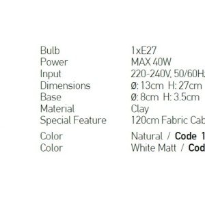 Pendul design modern Indi natur 13cm 62131 universul-luminii.ro