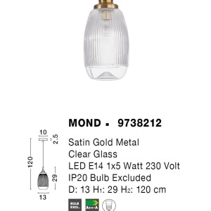 Pendul design modern Mond, 13cm 75031 universul-luminii.ro