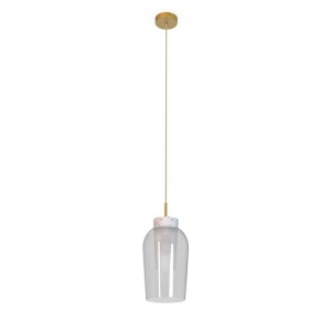 Pendul design modern Nora auriu/ marmura alba