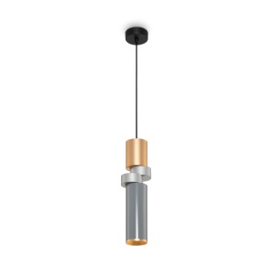 Pendul design modern Palette gri, auriu, argintiu - Img 3