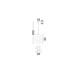 Pendul design modern, Stone Gray, TEMPUS, 20x30cm 245571 universul-luminii.ro