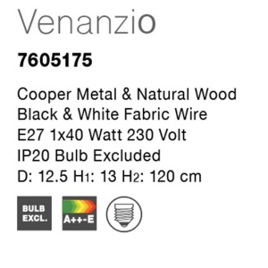 Pendul design modern Venanzio cupru NVL-7605175 78641 universul-luminii.ro