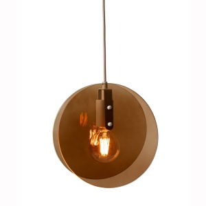 Pendul din metal sand si sticla chihlimbar Toledo