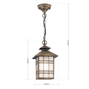 Pendul exterior stil clasic IP44 Kiko AL 11-1116/1 Patina OR - Img 8