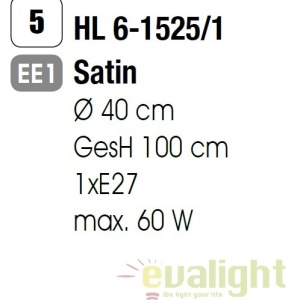 Pendul inaltime reglabila Grado HL 6-1525/1 satin OR 45351 universul-luminii.ro