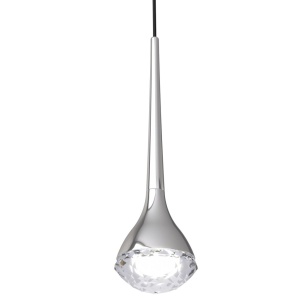 Pendul LED crom cu cristal de sticla Crima