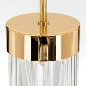 Pendul LED cu cristal K9 design elegant PRISM auriu - Img 5