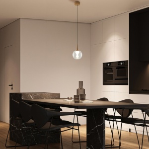 Pendul LED design decorativ ANDROMEDA auriu/clar - Img 3
