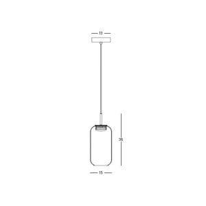 Pendul LED design decorativ Chloe I cupru 125341 universul-luminii.ro