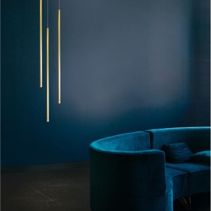 Pendul LED design liniar ELETTRA auriu 195741 universul-luminii.ro