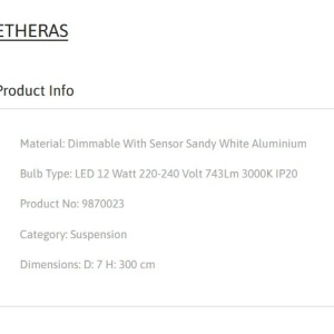 Pendul LED design minimalist ETHERAS alb 152541 universul-luminii.ro