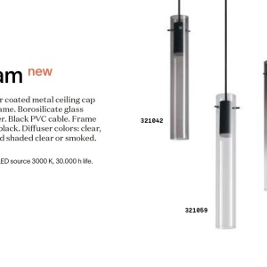 Pendul LED design minimalist Flam sp fumuriu - Img 3