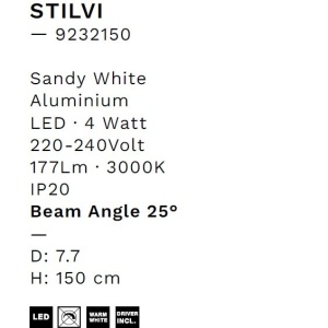 Pendul LED design minimalist STILVI alb 245891 universul-luminii.ro