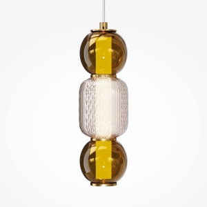 Pendul LED design modern decorativ Drop auriu - Img 3