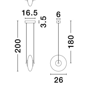 Pendul LED design modern decorativ SKIA 236971 universul-luminii.ro