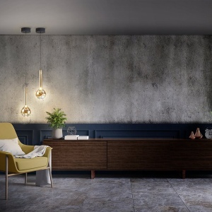 Pendul LED design modern Essenza negru, auriu - Img 2