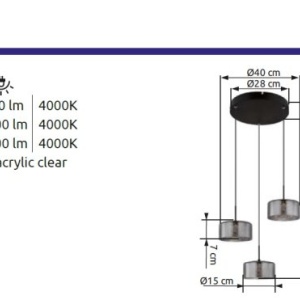 Pendul LED design modern FOGSY - Img 5