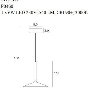 Pendul LED design modern HANA auriu - Img 2
