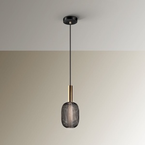 Pendul LED design modern Micron negru/auriu - Img 5