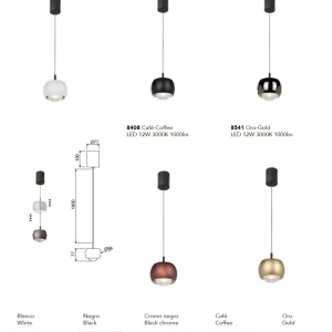 Pendul LED design modern ROLLER auriu - Img 3