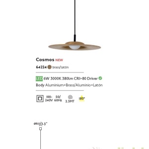 Pendul LED design scandinav Cosmos 64224 - Img 4
