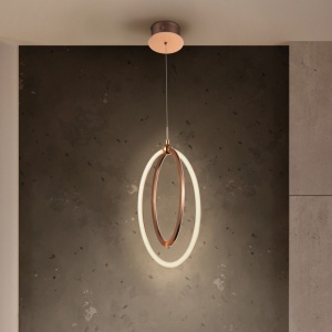 Pendul LED design ultra-modern Ocellis auriu roze SV-814263 - Img 1