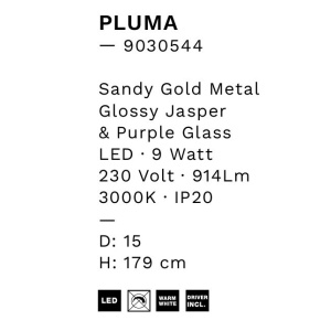 Pendul LED, Lustra design modern Pluma verde/ violet 148141 universul-luminii.ro