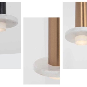 Pendul LED, Lustra suspendata moderna STORM auriu/ marmura alba 117811 universul-luminii.ro