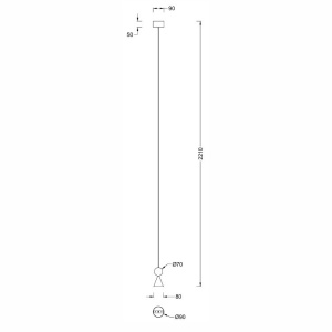 Pendul LED moderna Art Deco Bingo negru/ travertin - Img 2