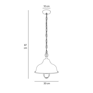 Pendul, Lustra exterior design industrial Chronos 30cm - Img 5