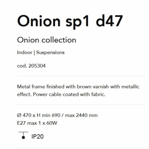 Pendul/ Lustra suspendata design modern ONION SP1 D47 - Img 3