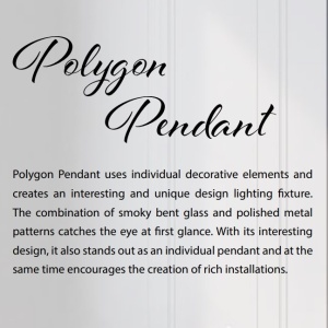 Pendul modern design LUX realizat manual POLYGON - Img 9