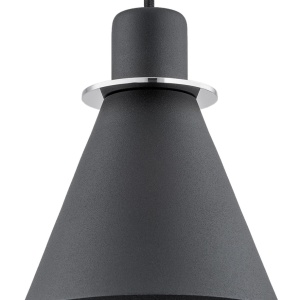 Pendul modern design retro Beverly negru/crom - Img 3